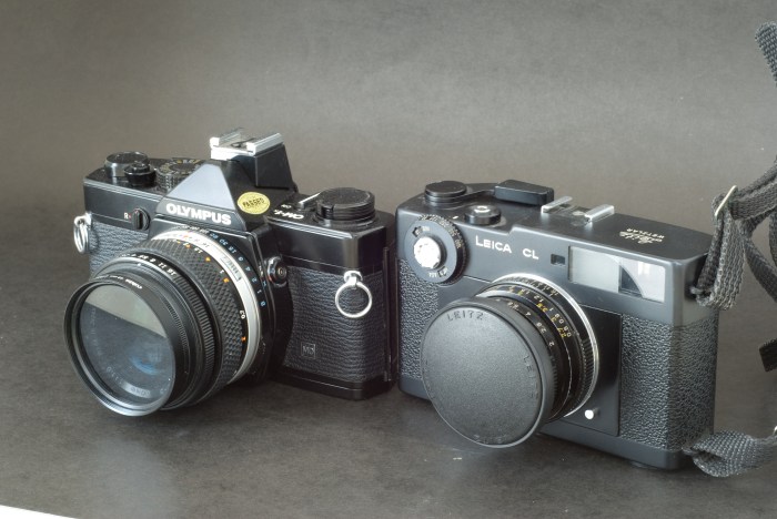 Olympus OM-1n (50mm f:1.8 lens) / Leica CL (40mm F:2 lens)