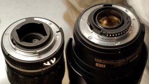 The Nikon F Mount - the AI-S variant (left) and the AF-S (right). Mechanically identical. The Nikon F Mount - the AI-S variant (left) and the AF-S (right). Mechanically identical.