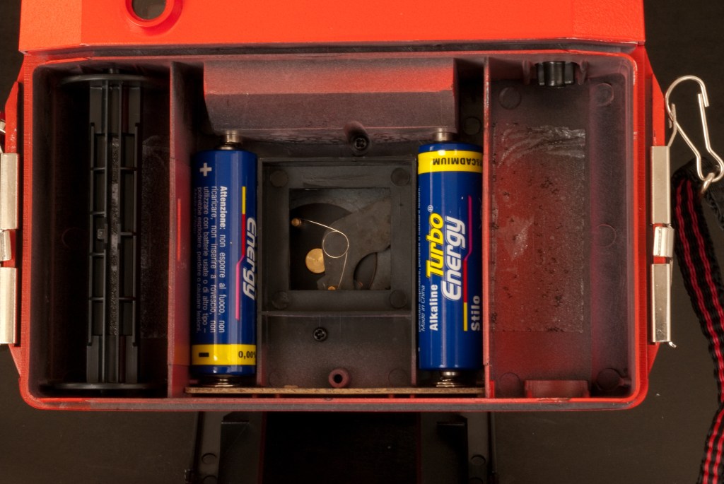 Holga 120 CNF - a view from the shutter (120 film adapter removed)