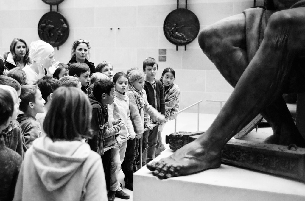 A class at the Louvres Museum- Jan.2010. Paris