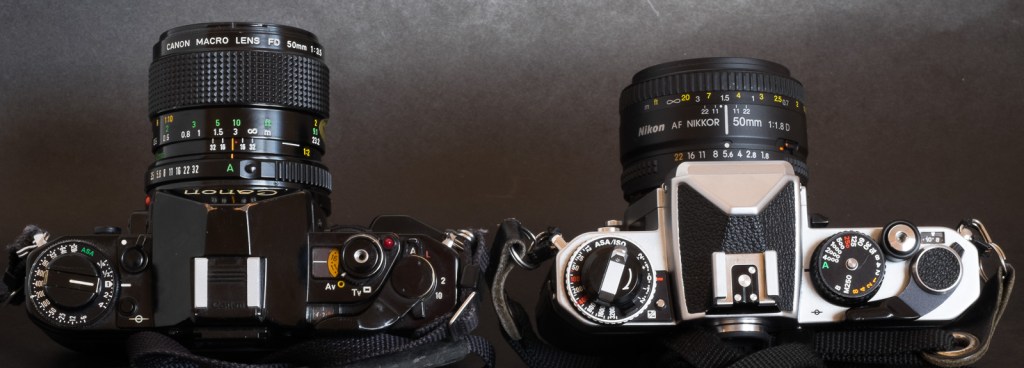Canon A-1 and Nikon FE2 - Control Wheel vs conventional ergonomics