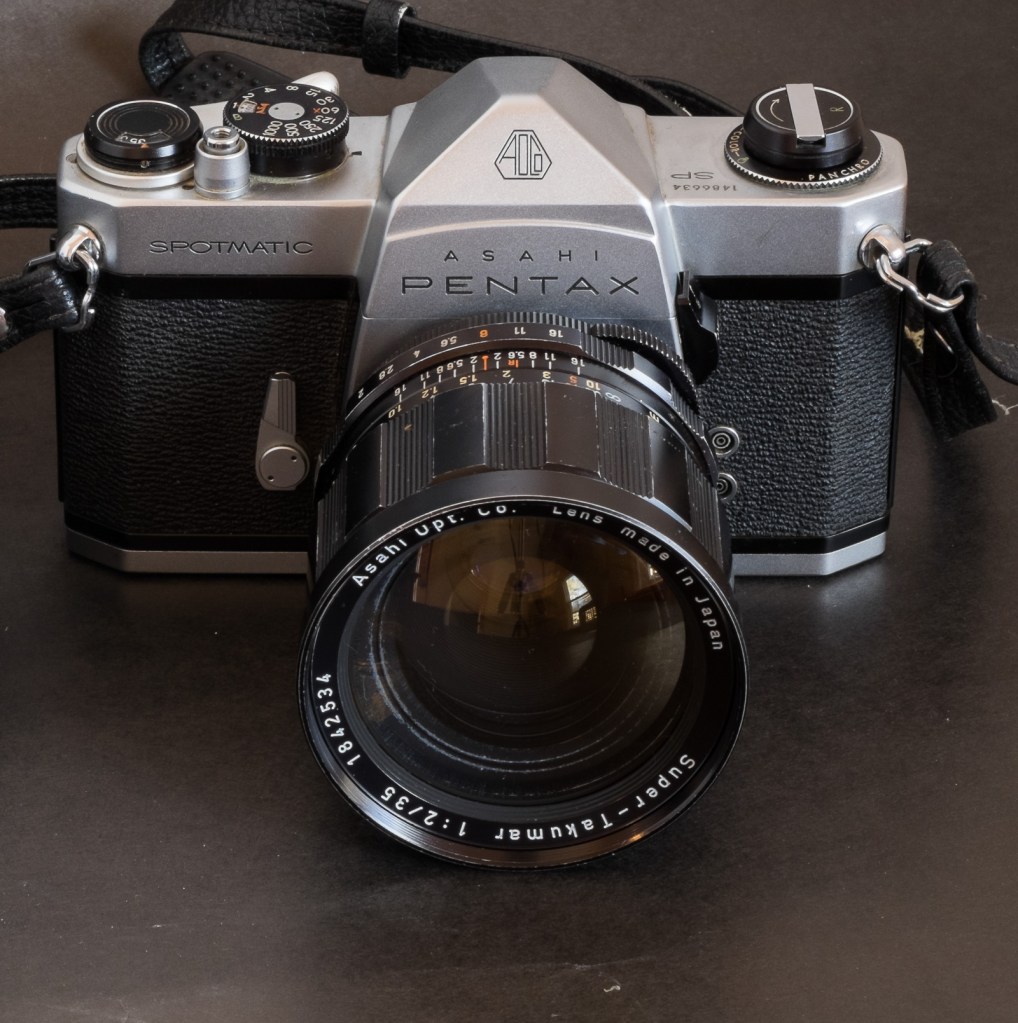 Pentax Spotmatic SP with 35mm f/2 lens
