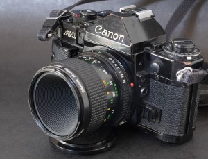 Canon A-1 - battery check, exposure memorization, depth of field preview - buttons, switches and cursors